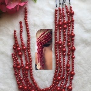 Red hair clips
